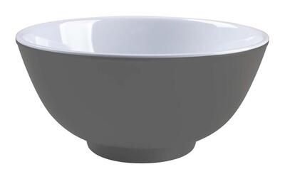 Kom - two-tone - melamine - 4 stuks - grijs