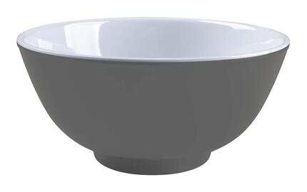 Schale - Zweifarbig - Melamin - 4 Stück - Grau