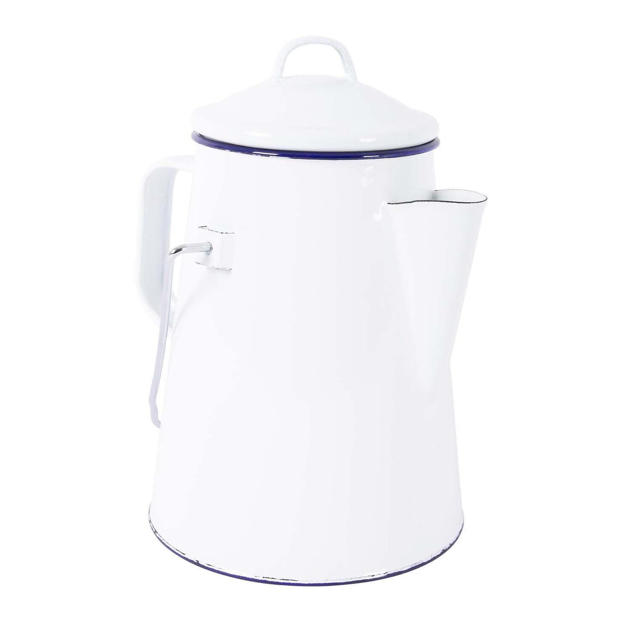 Bo-camp - Bo-camp - Bouilloire À Thé - Émail - Blanc/bleu - 1,6 Litres - Bouilloire - Bleu - Taille Unique - Decathlon