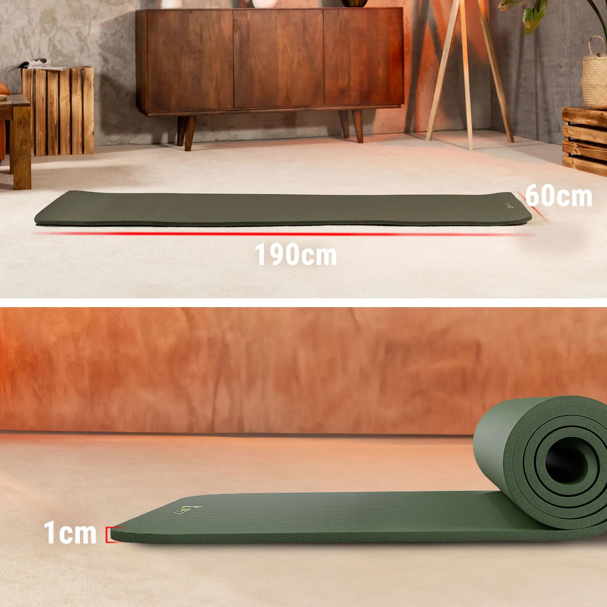 Fitness-Trainingsmatte NBR 1cm - 190x60cm, rutschfest 3/7