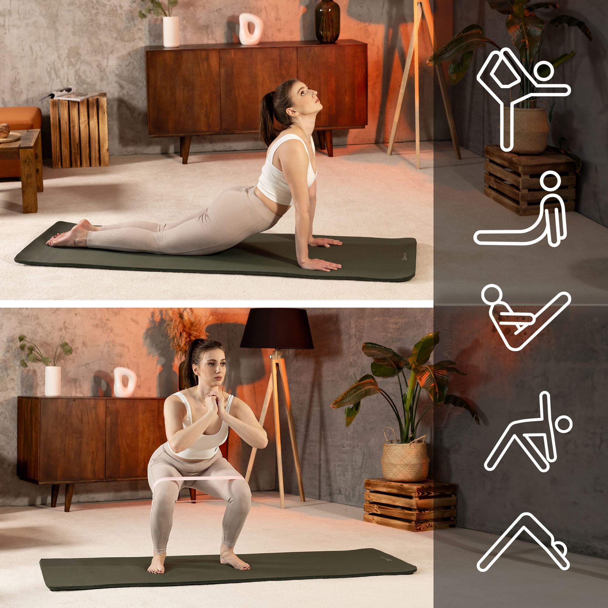 Fitness-Trainingsmatte NBR 1cm - 190x60cm, rutschfest 6/7