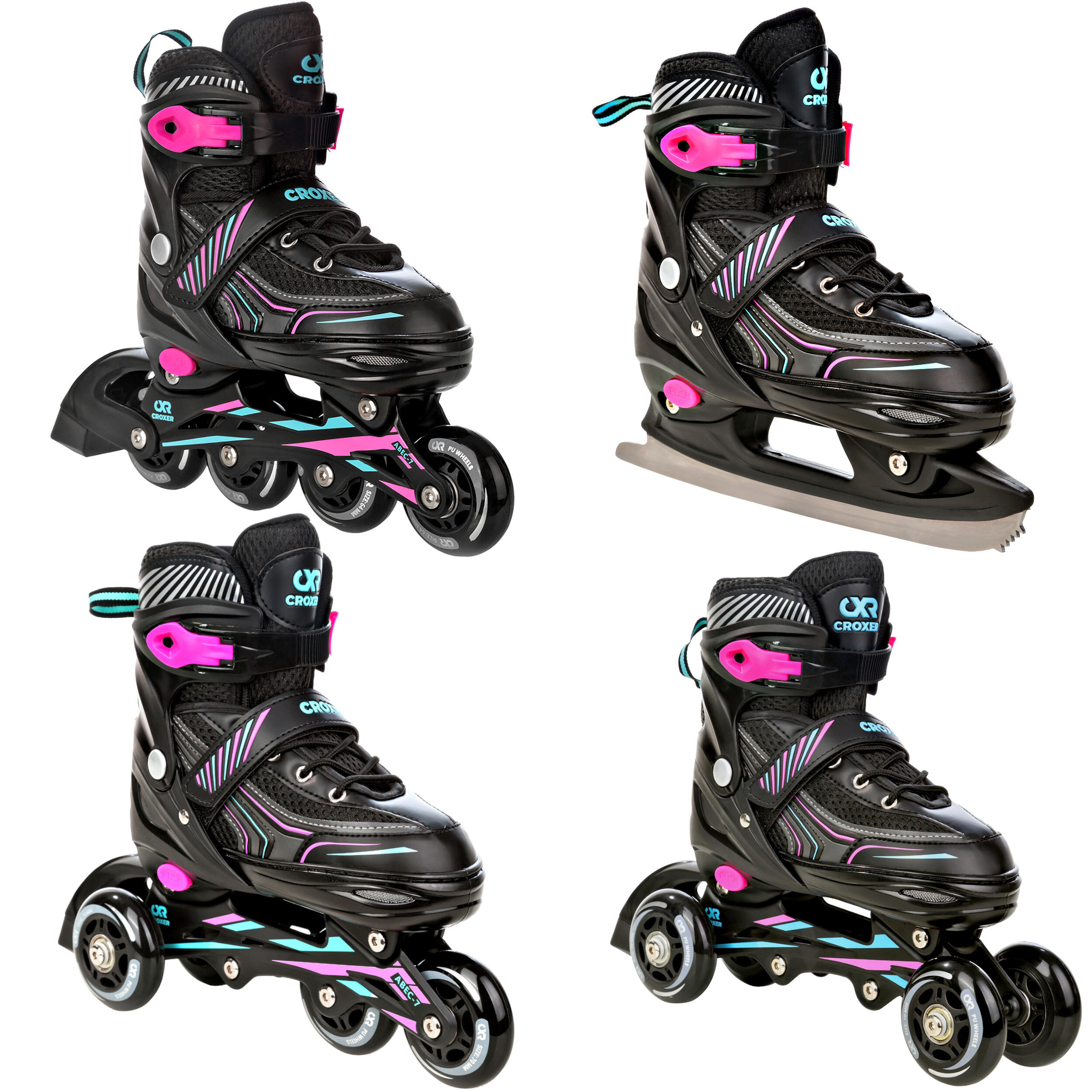 CROXER Verstelbare rolschaatsen 4in1 Optima