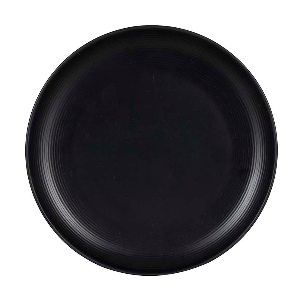 Industrial - Assiette plate - Orville - Mélamine - 4 Pièces - Noir 3/4