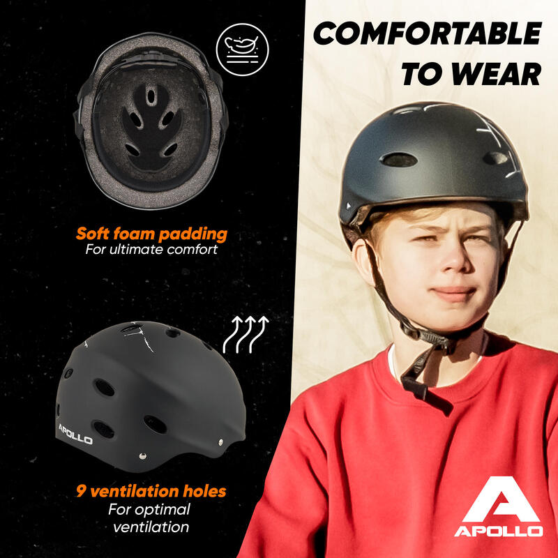 Casco ajustable para skate/bicicleta, scooter, BMX, para niños y adultos