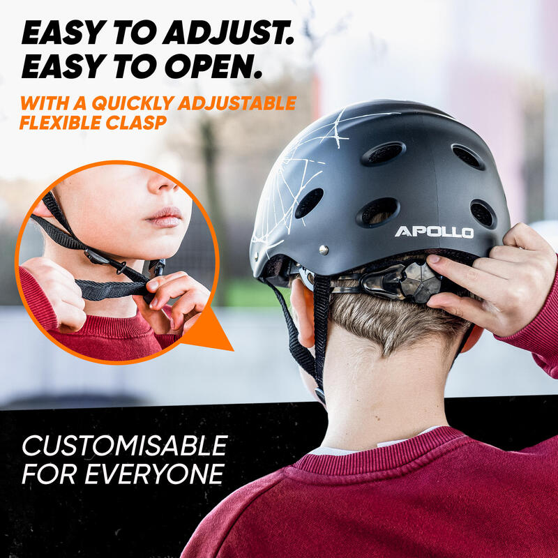 Casco ajustable para skate/bicicleta, scooter, BMX, para niños y adultos