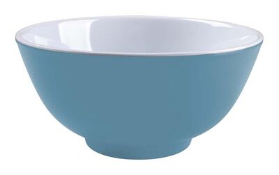 Kom - two-tone - melamine - 4 stuks - blauw