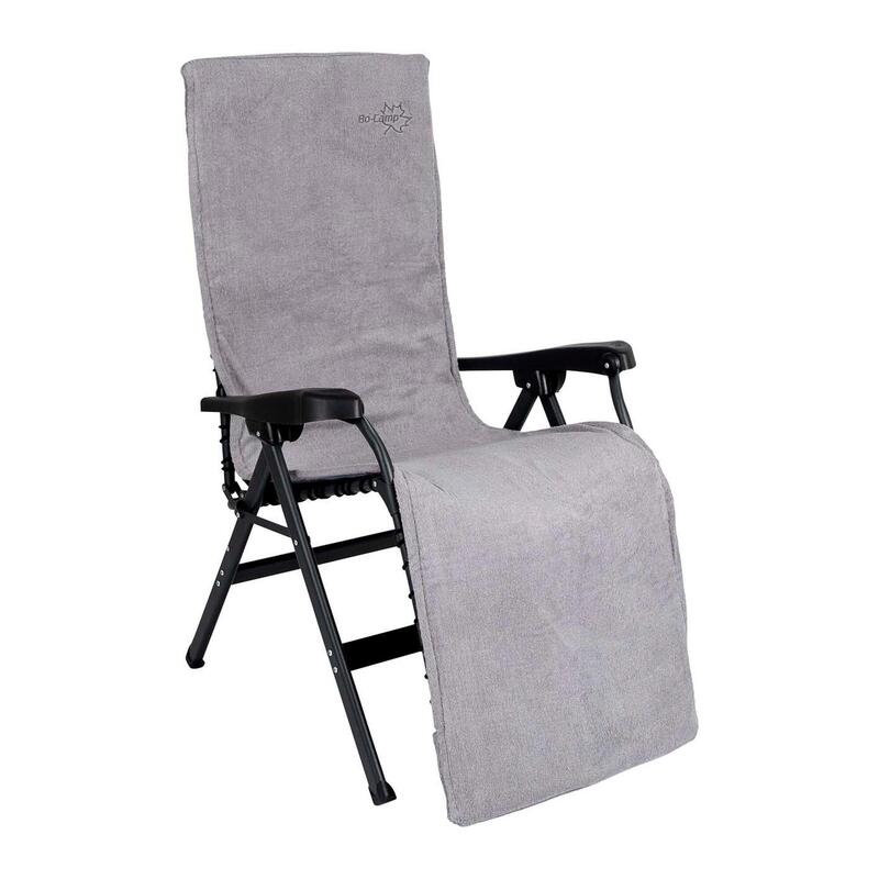 Funda para silla - L - Universal - Tejido de rizo acolchado - Gris claro