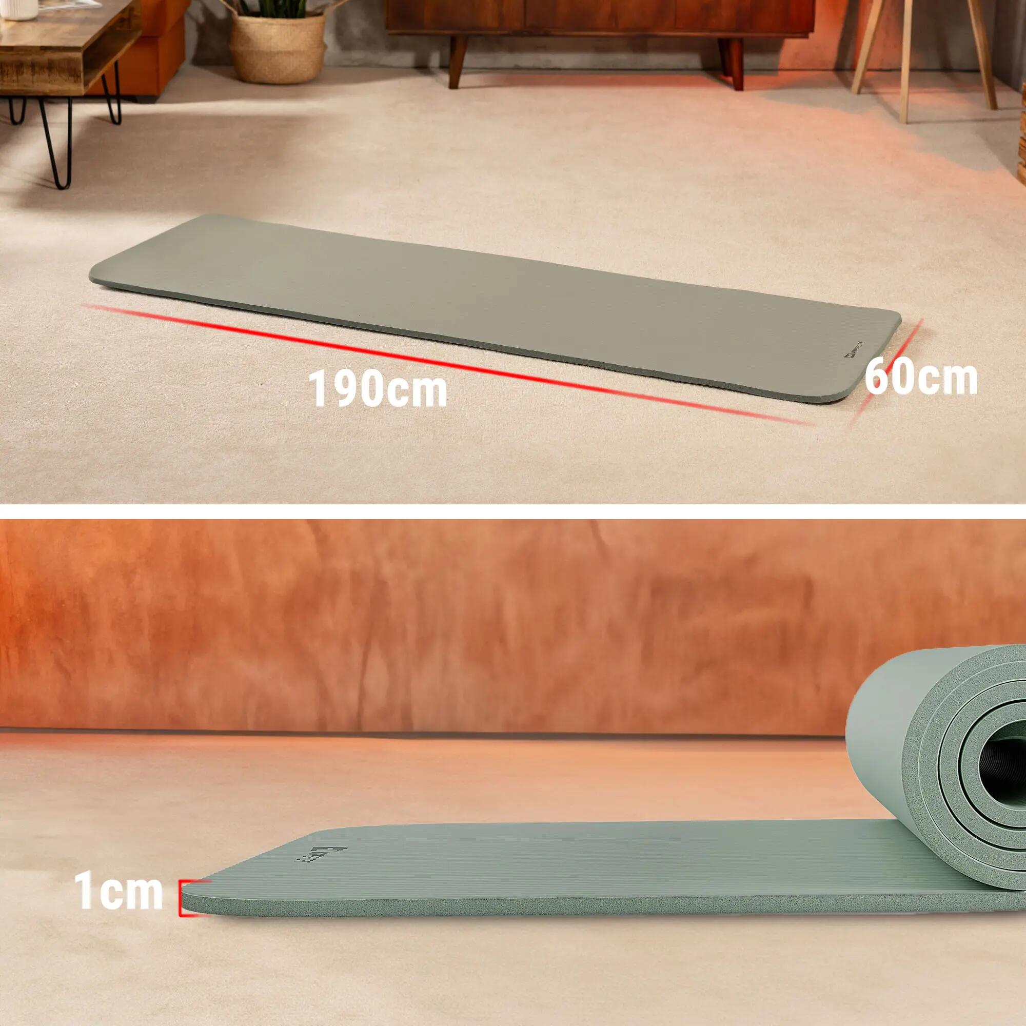 Esterilla de fitness NBR 1cm - salvia - 190x60 cm 2/7