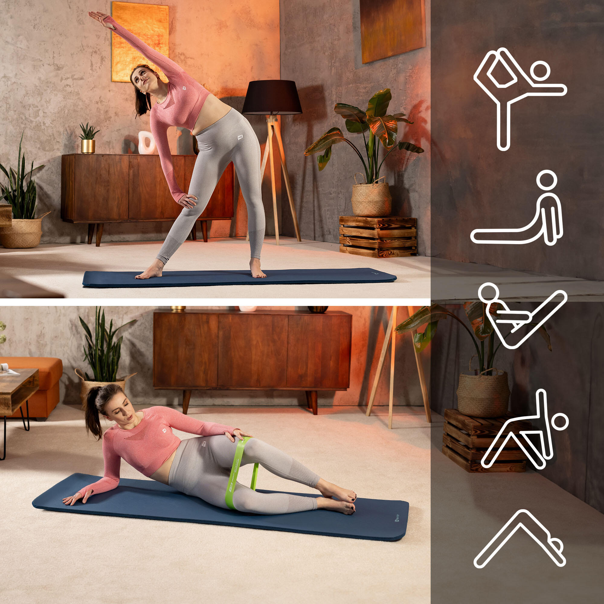 Tappetino fitness NBR 1,5 cm - verde mare - 190x60 cm 4/7
