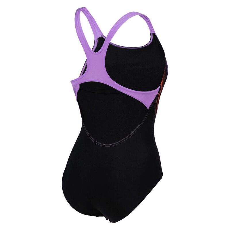 Maillot de bain femme Arena Spikes Swim Pro Back Noir/Lavande