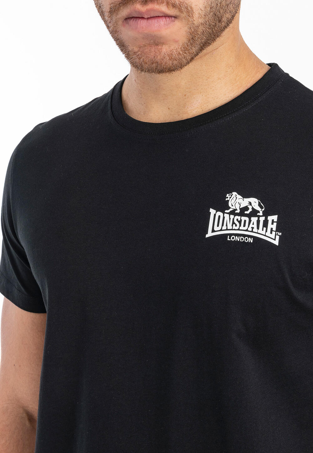 T-shirt pour homme Lonsdale Whiteness Noir 3/5