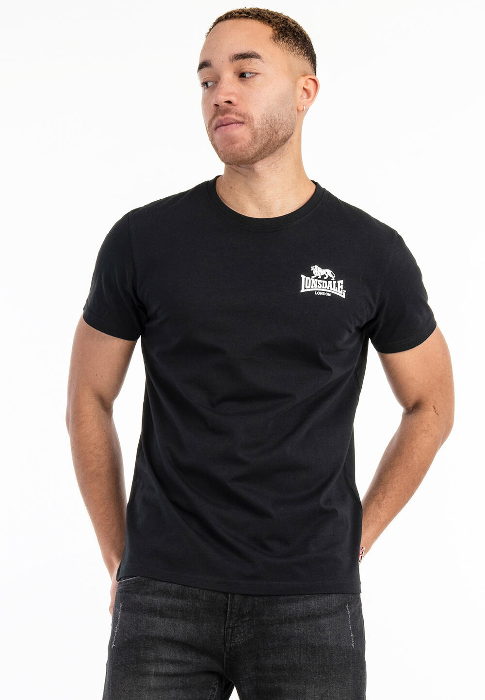 T-shirt pour homme Lonsdale Whiteness Noir 2/5