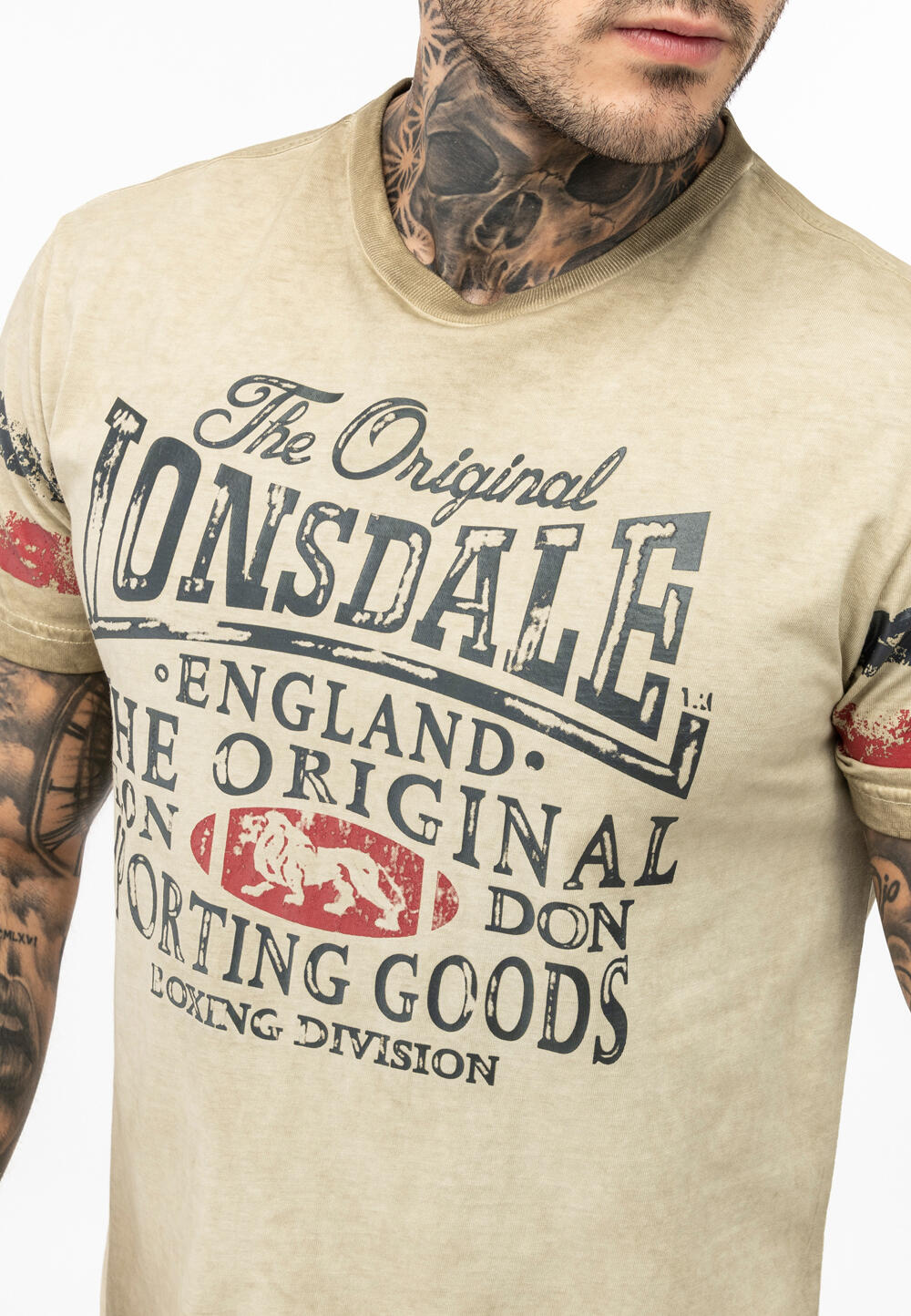 LONSDALE Heren-T-shirt normale pasvorm SKELD 4/4