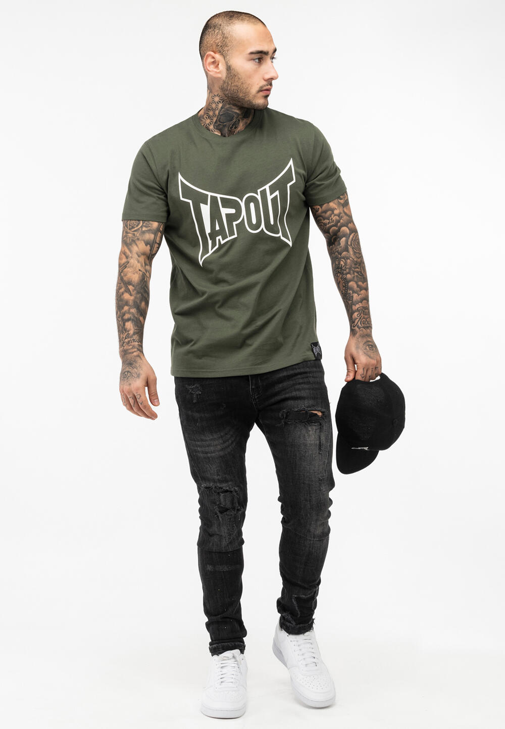TAPOUT Heren-T-shirt normale pasvorm LIFESTYLE BASIC TEE 3/5