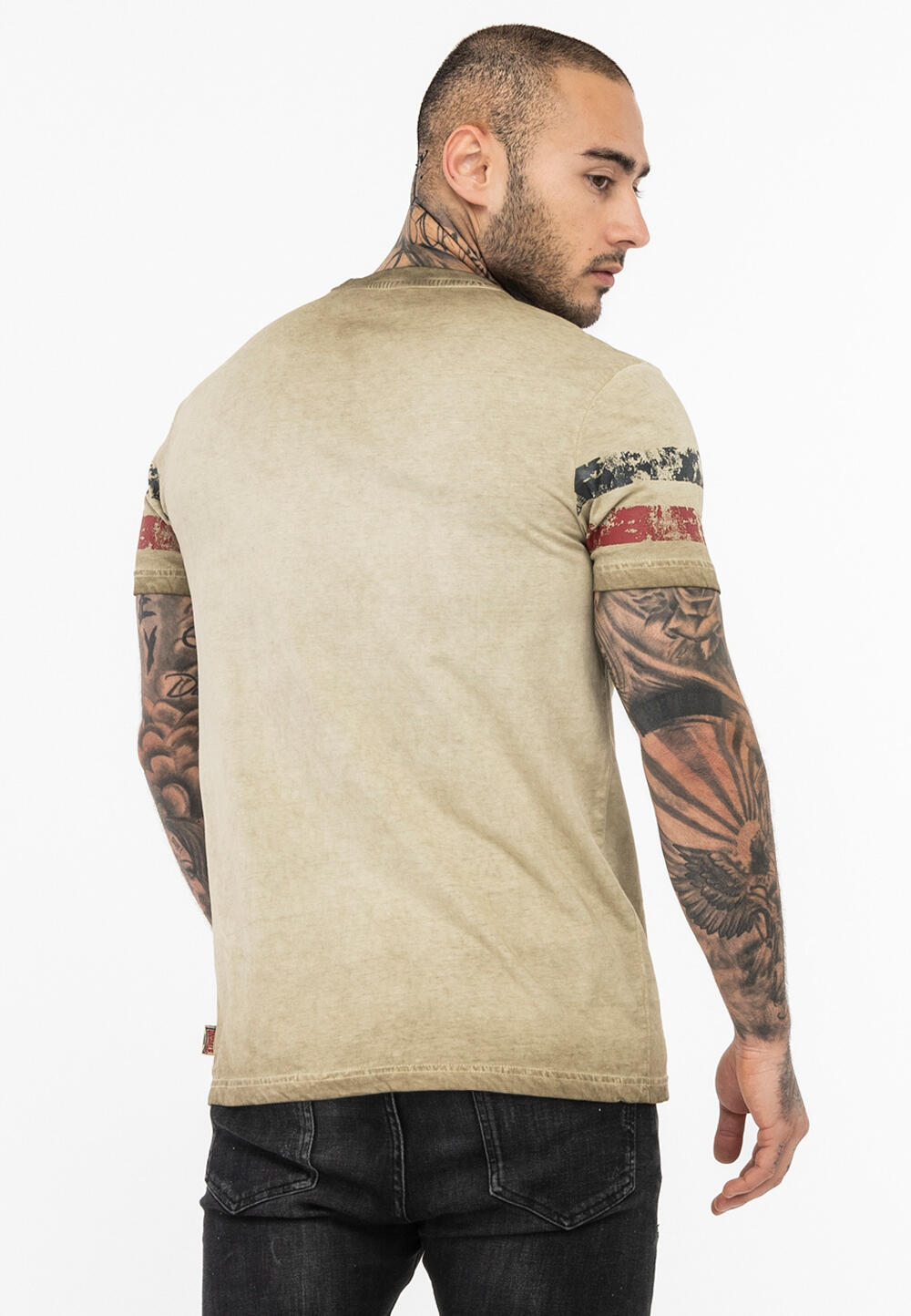 LONSDALE Heren-T-shirt normale pasvorm SKELD 3/4