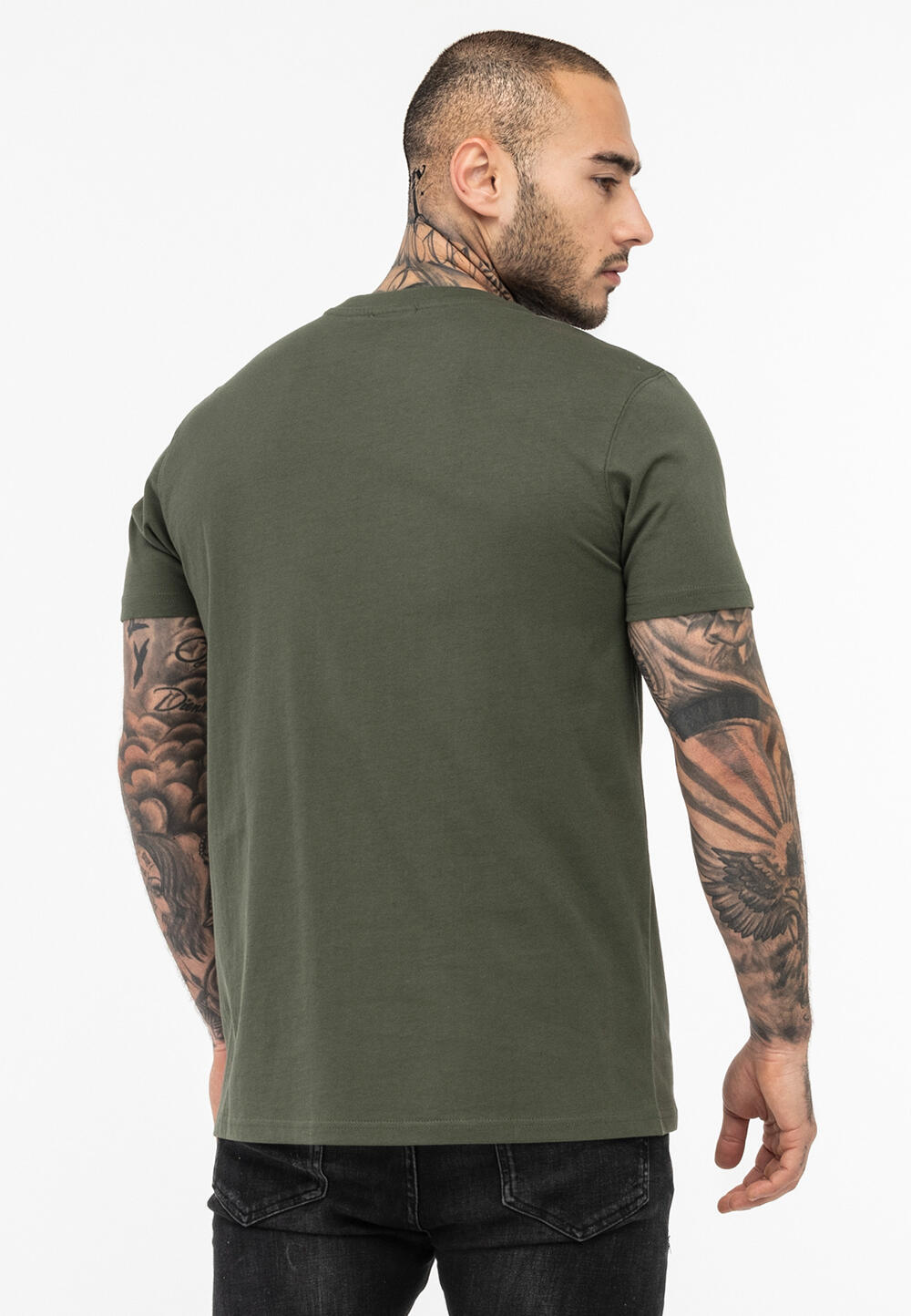 TAPOUT Heren-T-shirt normale pasvorm LIFESTYLE BASIC TEE 4/5