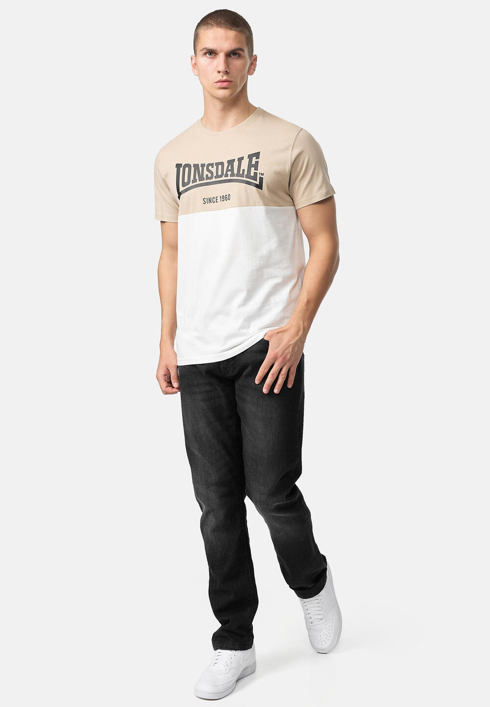 LONSDALE Heren-T-shirt normale pasvorm SANDSCOVE 2/4