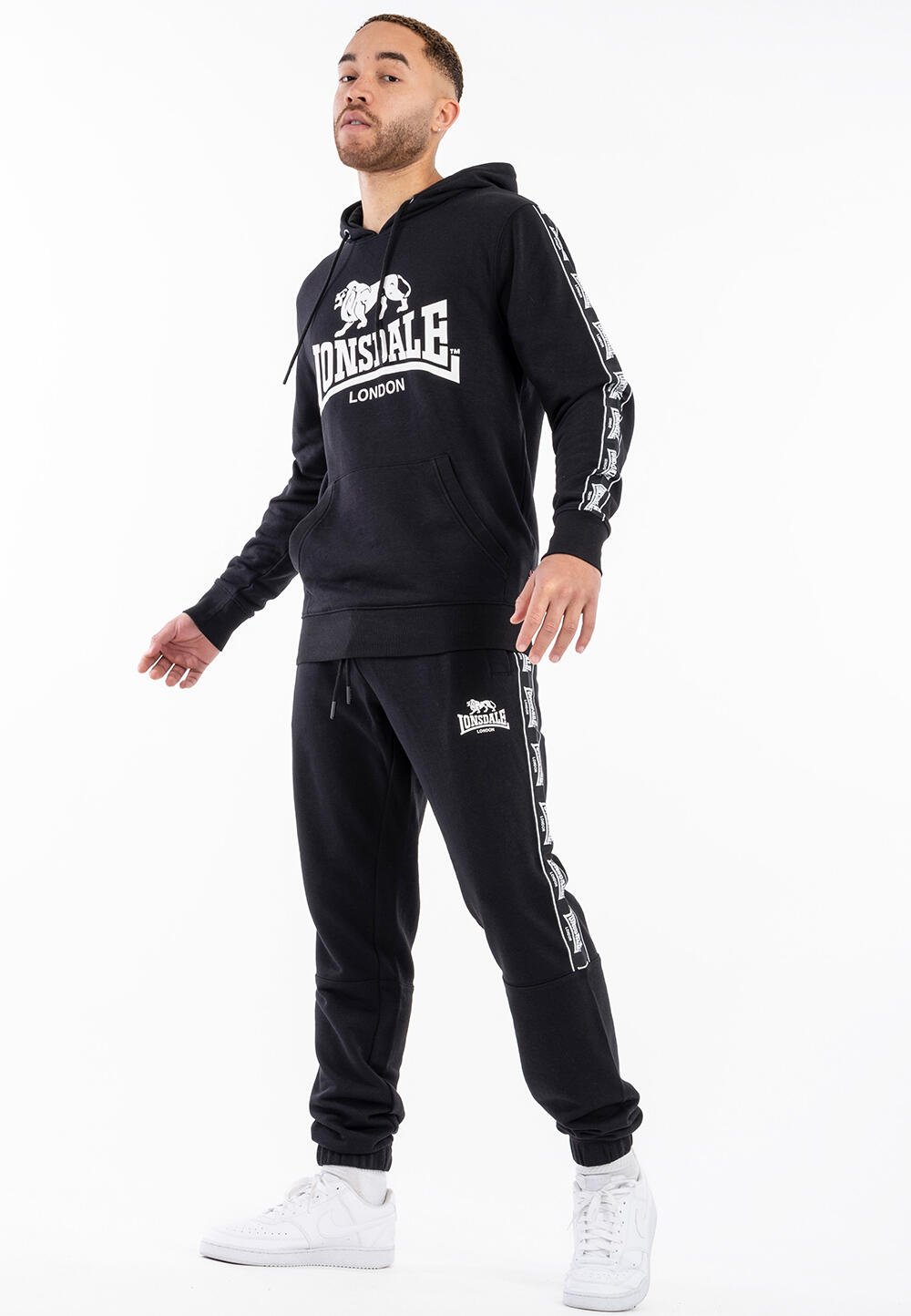 Sweatshirts en polaire pour homme Lonsdale Scousburgh Noir. 2/4