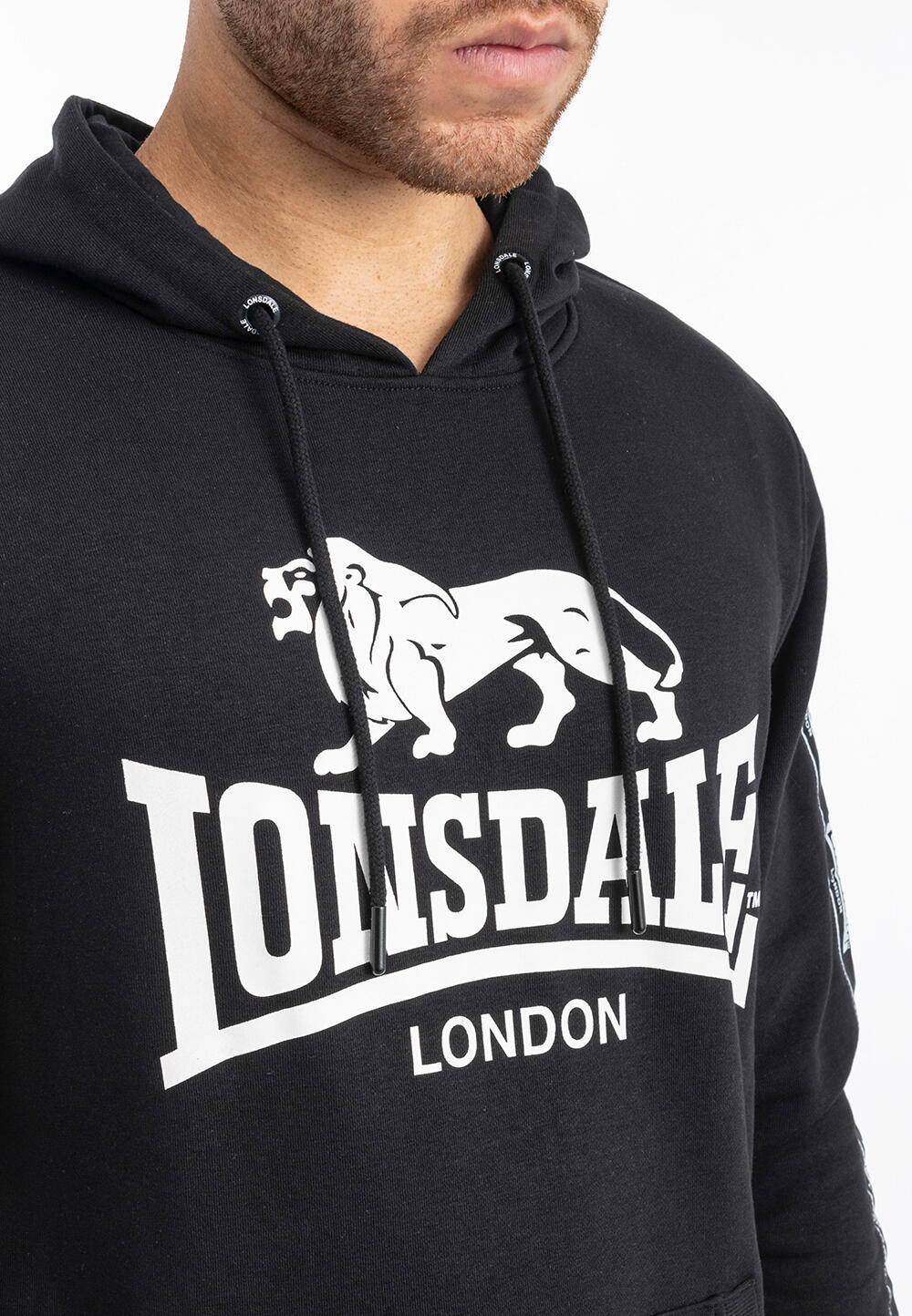 Sweatshirts en polaire pour homme Lonsdale Scousburgh Noir. 4/4