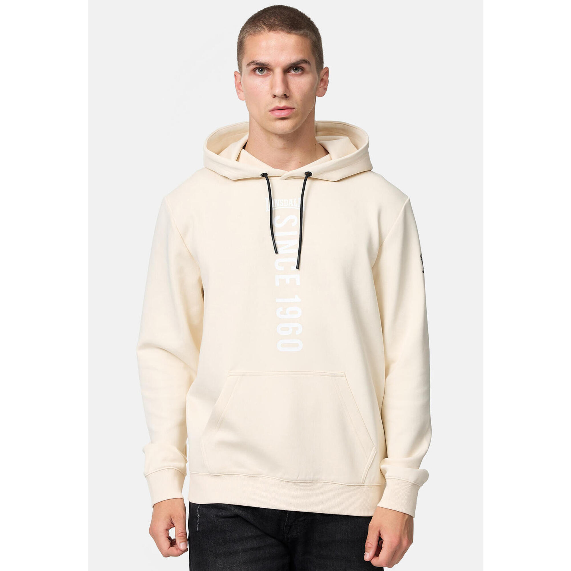 Lonsdale - Sweatshirt À Capuche Lonsdale Galmoy - Sweat-shirt - Beige|blanc - Decathlon