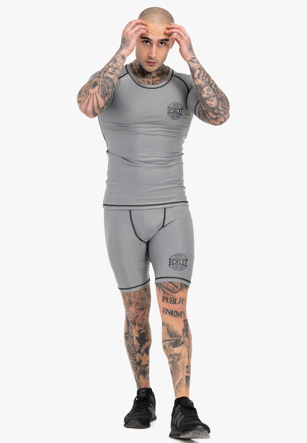 BENLEE Functionele herenshort slim fit BOSSBURN 4/5