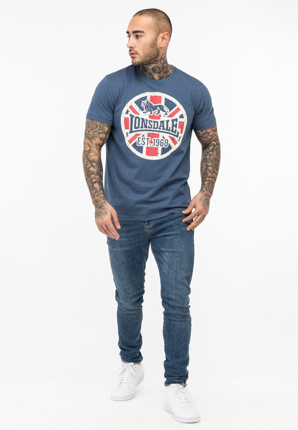 Camiseta para Hombre Lonsdale Lunklet Azul 2/4
