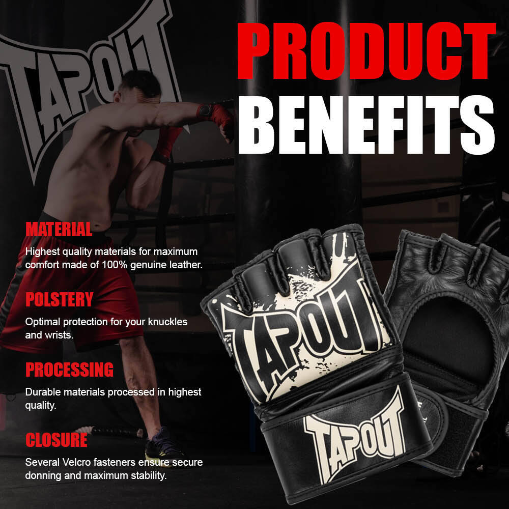Guanti MMA in cuoio Tapout Pro (x2) 4/5