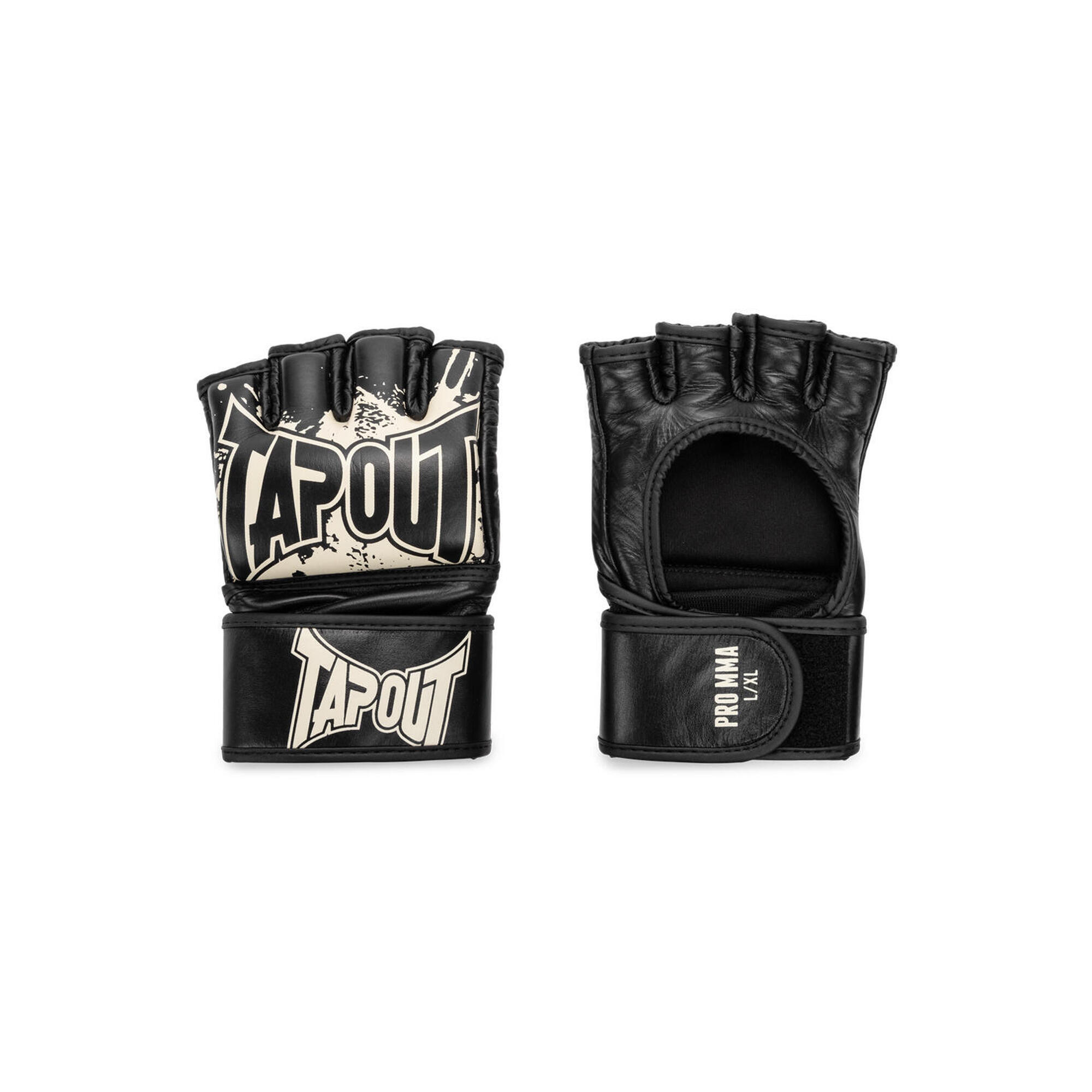 Tapout - Gants De Mma En Cuir Tapout Pro (x2) - Mitaines De Combat - Blanc|noir - 48 Xl - Decathlon