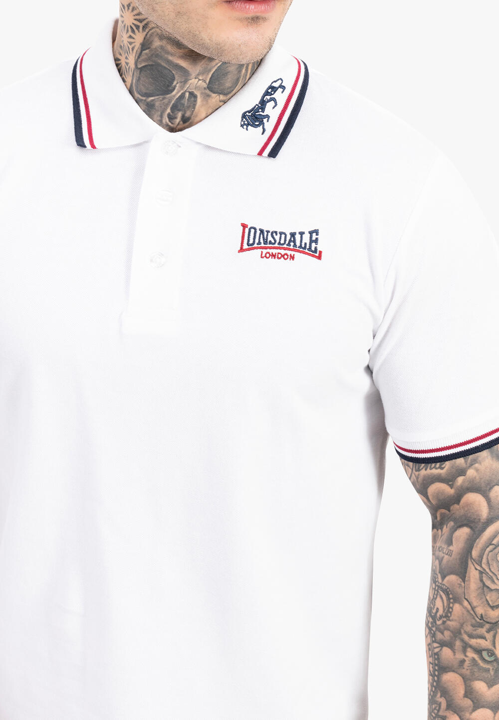LONSDALE Herenpolo slim fit LION 3/5