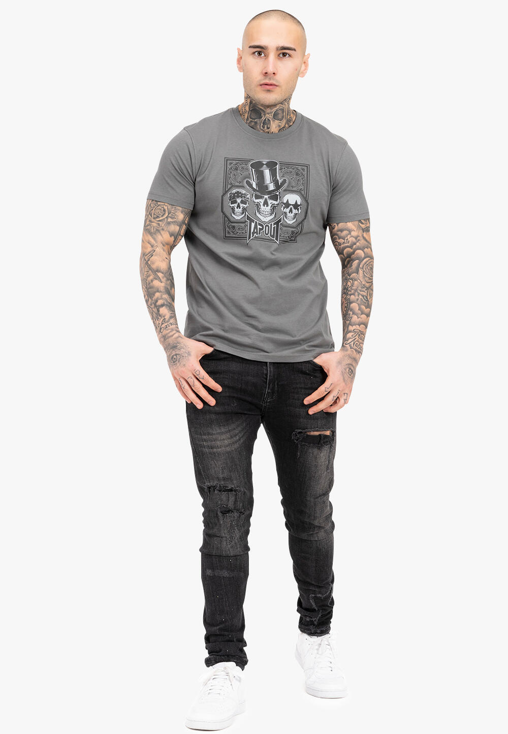 T-shirt de corte regular Tapout Skull 3/5