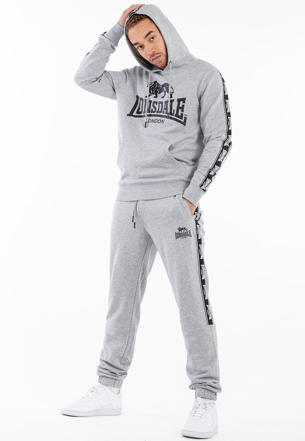 Sweatshirts en polaire pour homme Lonsdale scousburgh gris 2/4