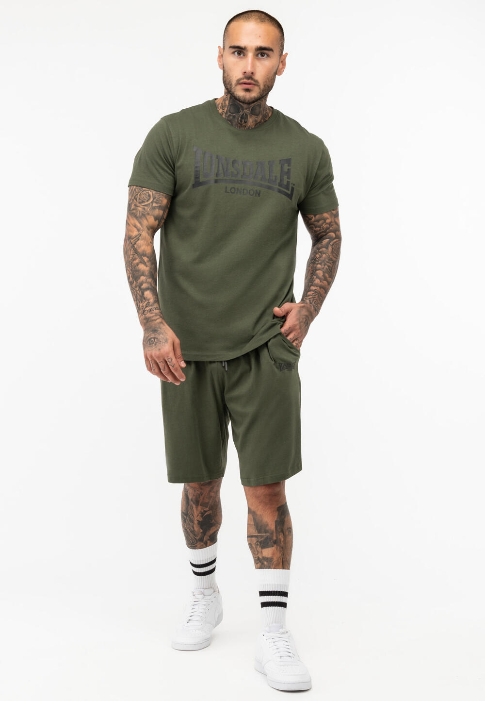 LONSDALE LONSDALE Heren T-shirt & shortset regular fit MOY