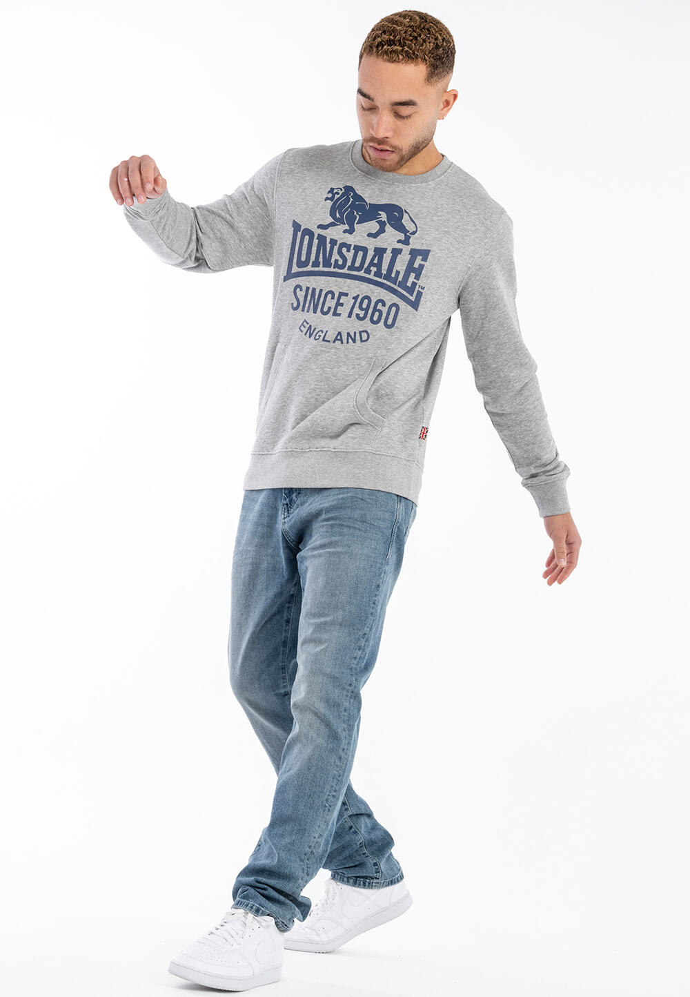 LONSDALE Heren sweatshirt met ronde hals regular fit NOS 2/4
