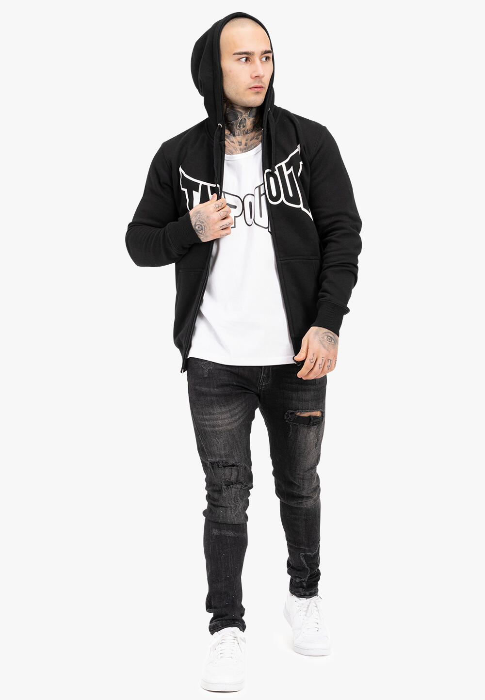 TAPOUT Herren Kapuzenjacke mit Reißverschluss normale Passform 3/5