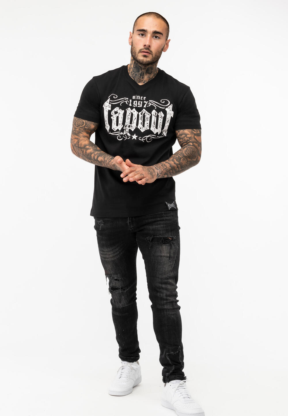 TAPOUT Herren T-Shirt normale Passform CRASHED 3/5
