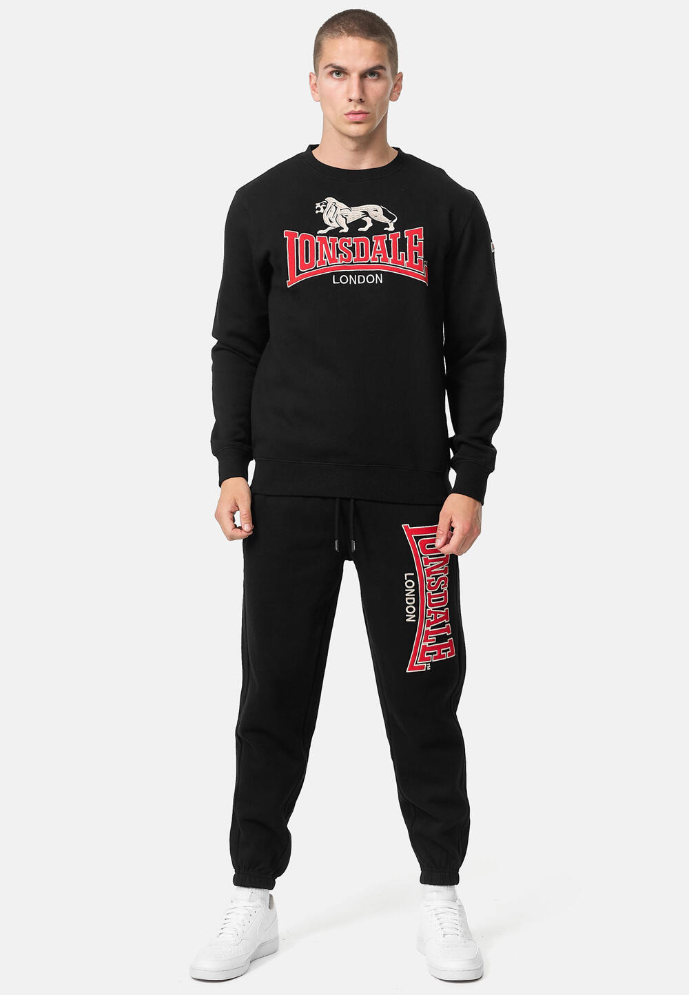 LONSDALE Herren Rundhals Sweatshirt normale Passform LAWINS 2/4