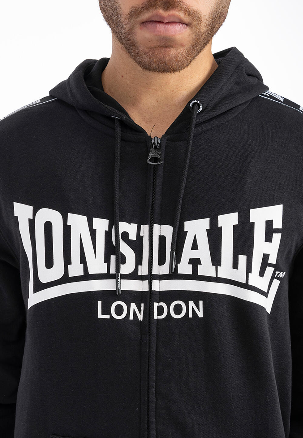Classic fit zip-up hoodie Lonsdale Bigton 4/4