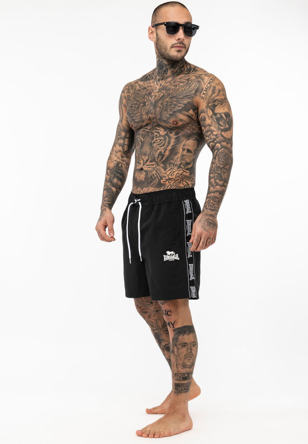 Swim shorts with stripes Lonsdale Regular Fit Kirbuster 2/4