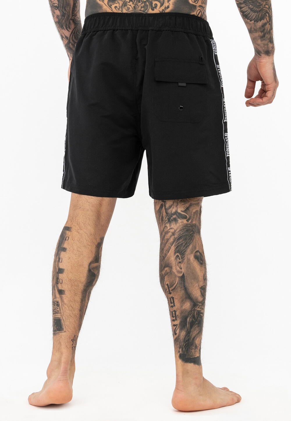 Swim shorts with stripes Lonsdale Regular Fit Kirbuster 3/4