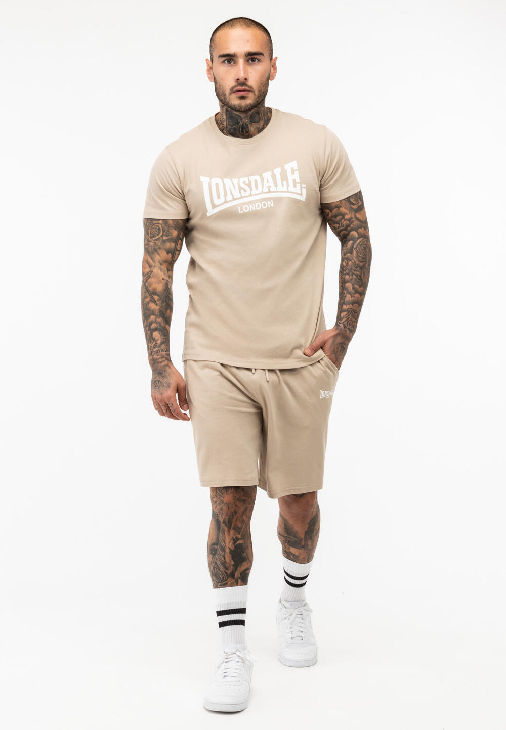 LONSDALE LONSDALE Heren T-shirt & shortset regular fit MOY