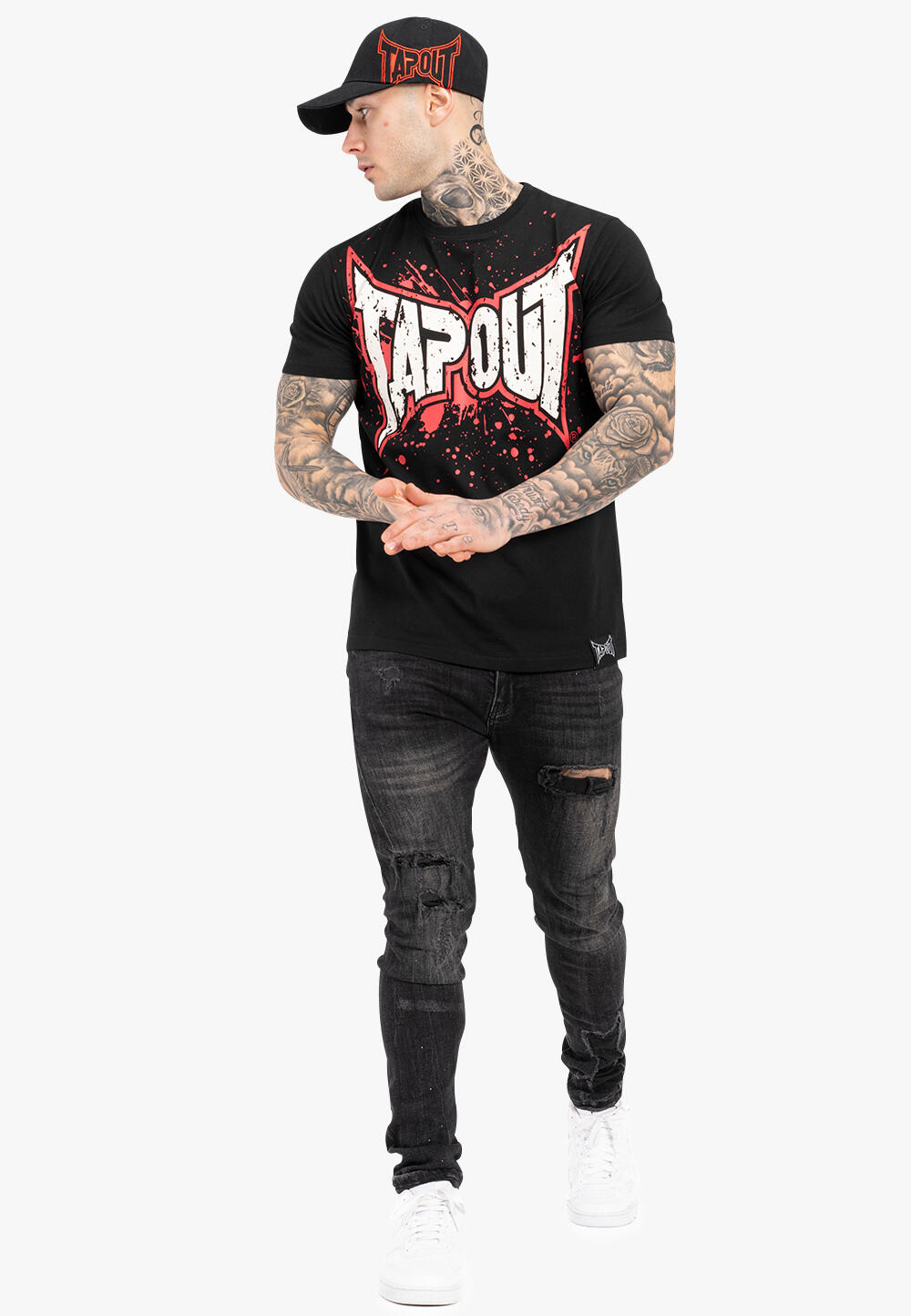 TAPOUT Herren T-Shirt normale Passform SPLASHING 3/5