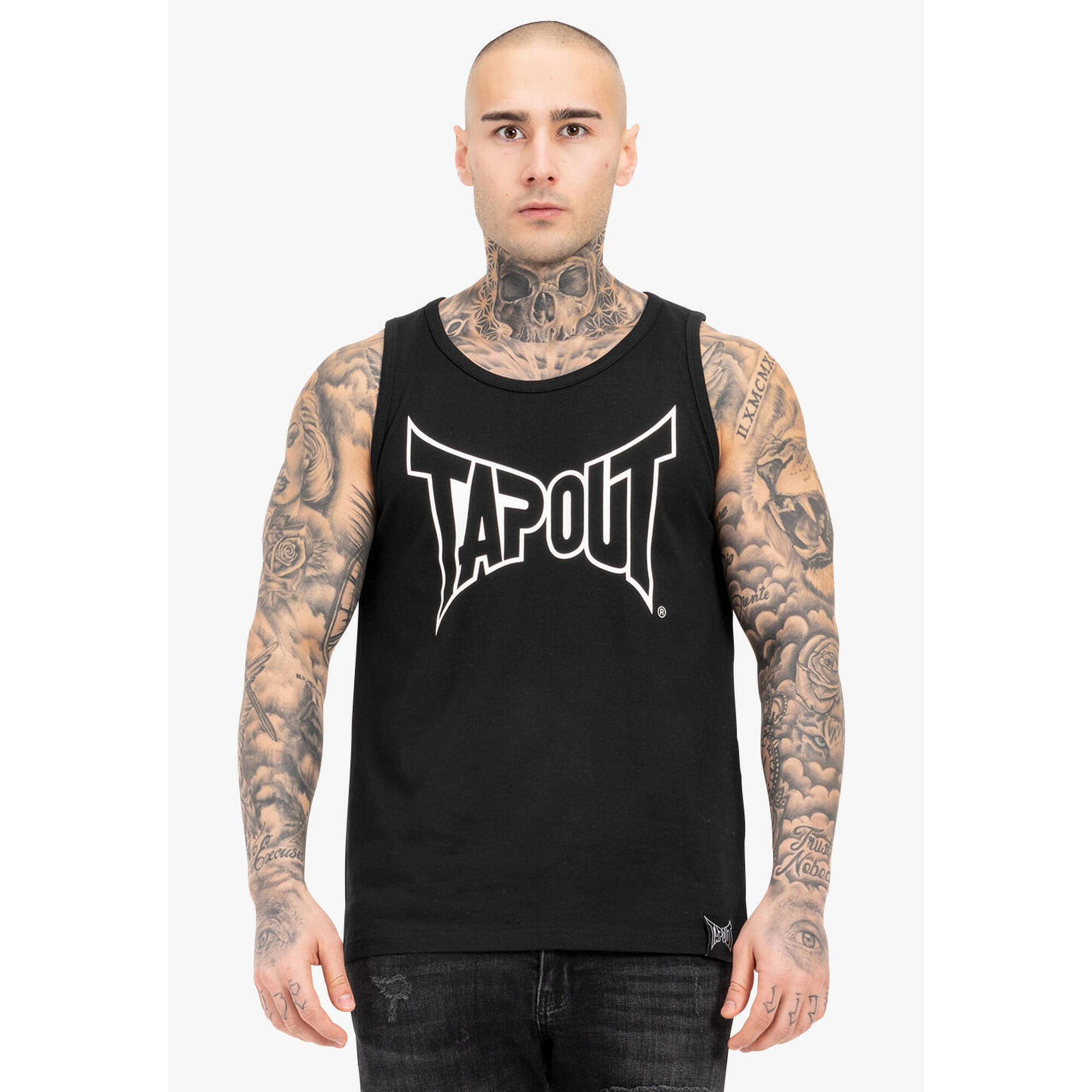 Tapout - Débardeur Tapout Tipton - Débardeur - Blanc|noir - Decathlon