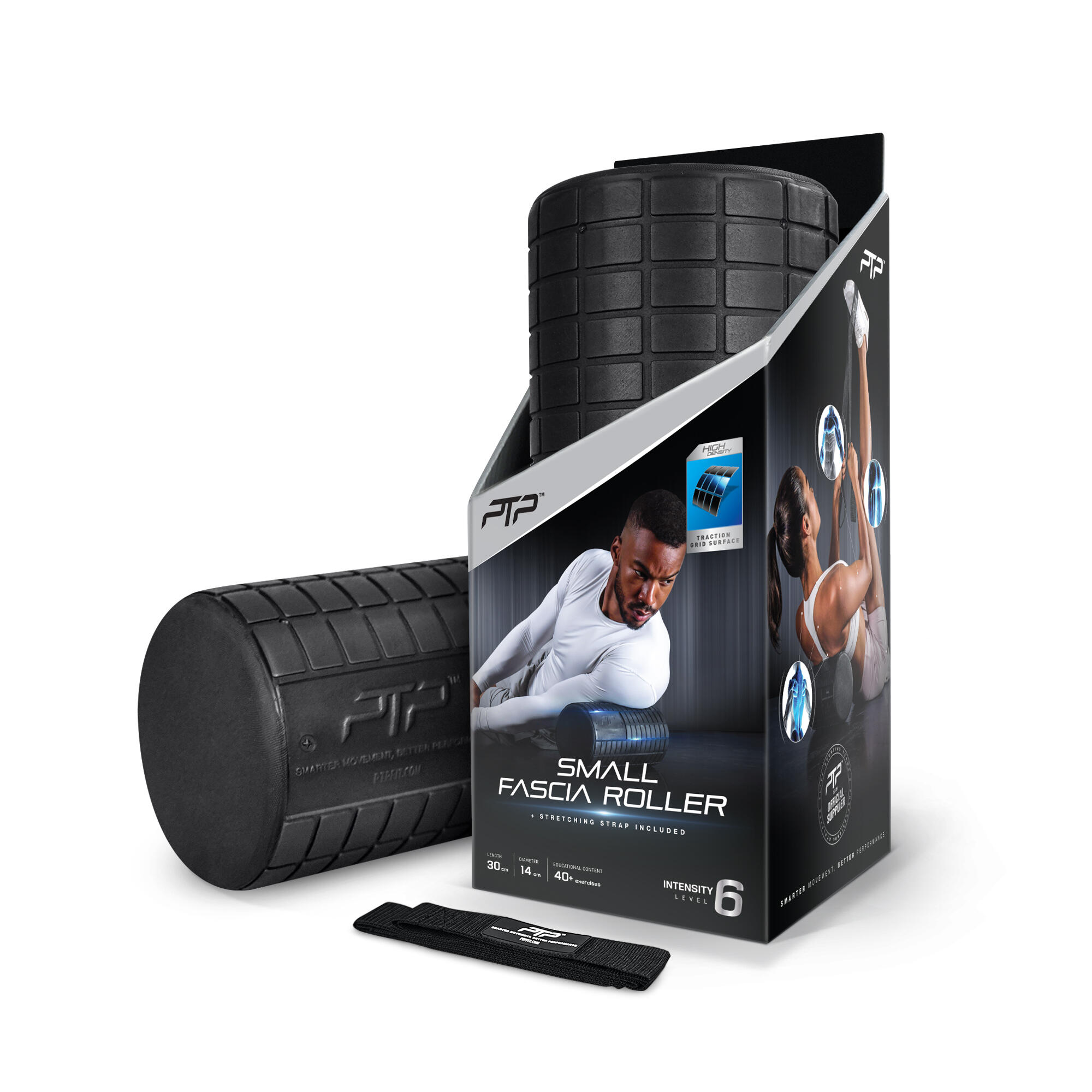 PTP Foam Roller + Stretching Strap FASCIA ROLLER 2/4