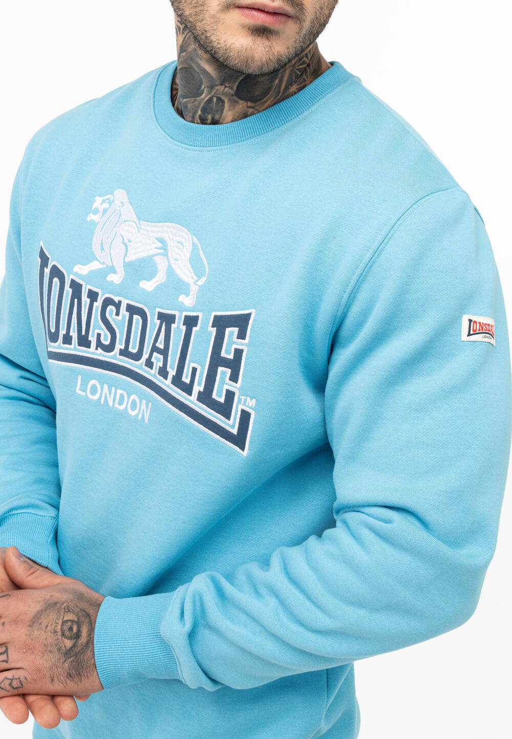 LONSDALE Heren sweatshirt met ronde hals regular fit LAWINS 4/4