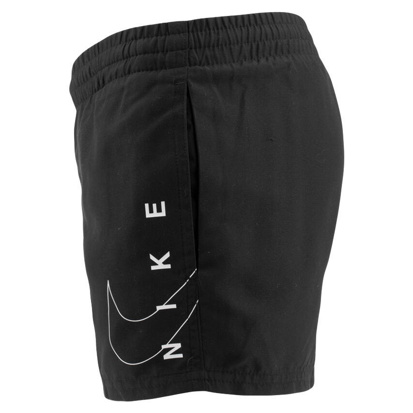 Nike Jongens Zwembroek Split Logo Lap 4" Volley Zwart 3/4