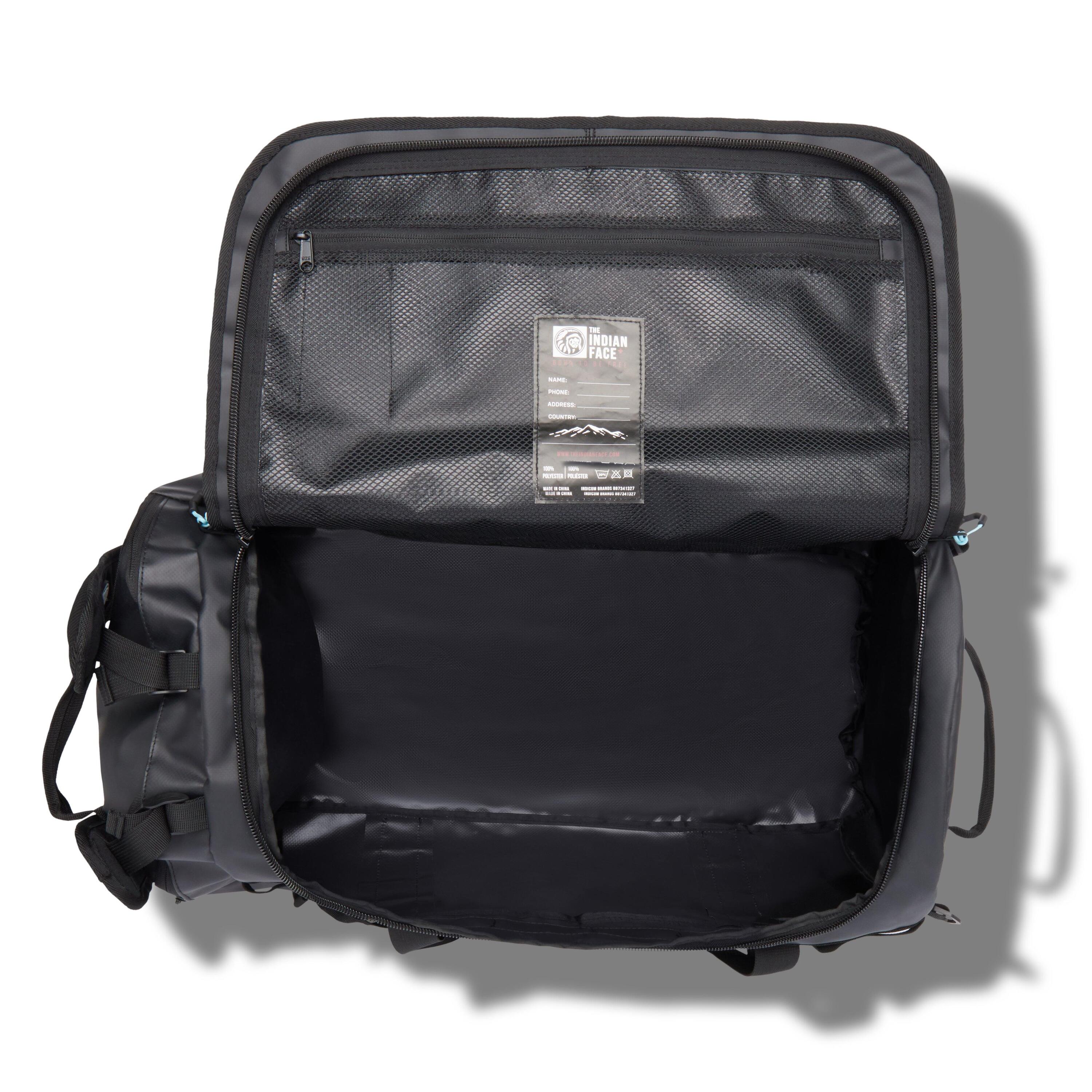 Unisex Mochila 70L Impermeable Viaje Latitud Negro 3/7