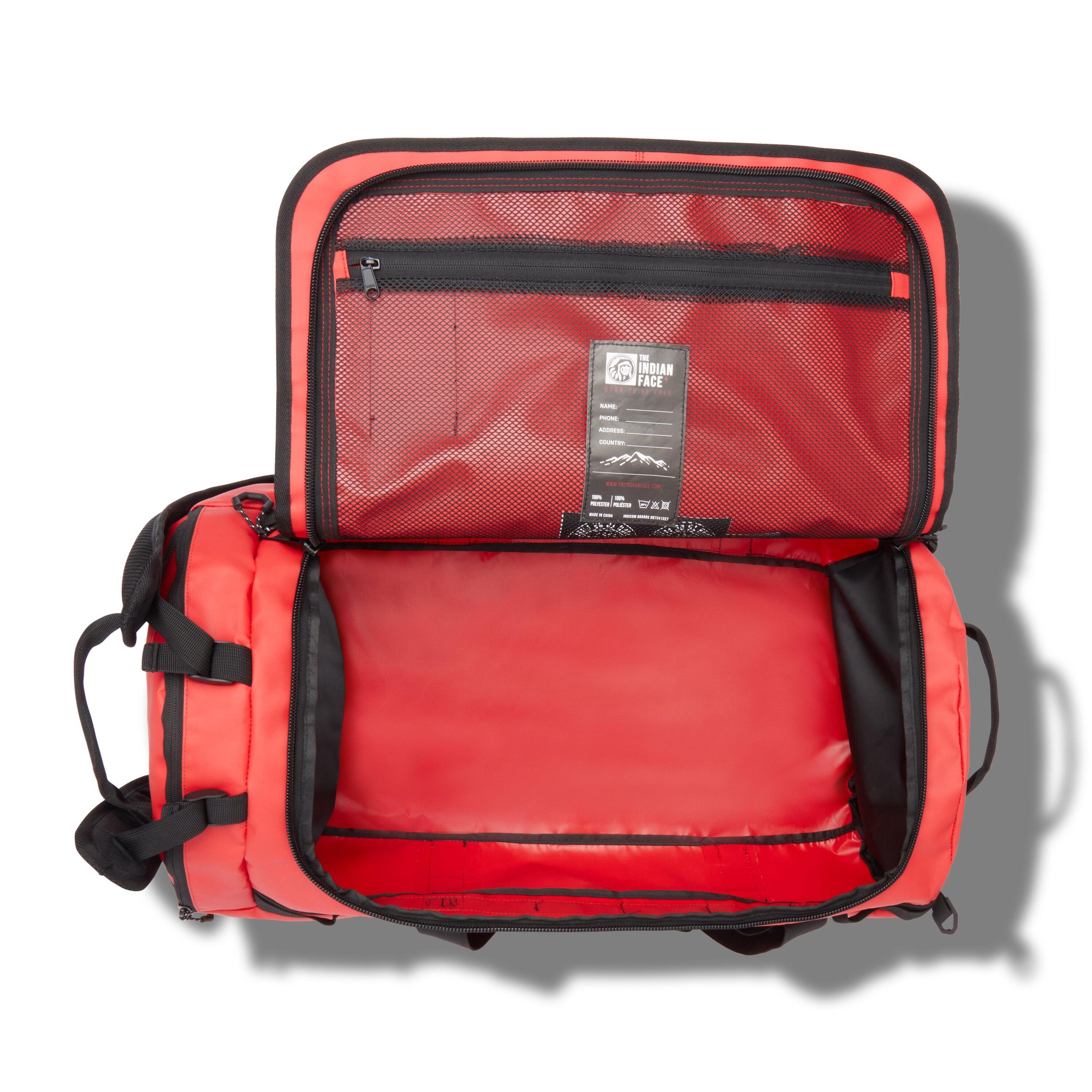 Unisex Mochila 70L Impermeable Viaje Latitud Rojo 3/7