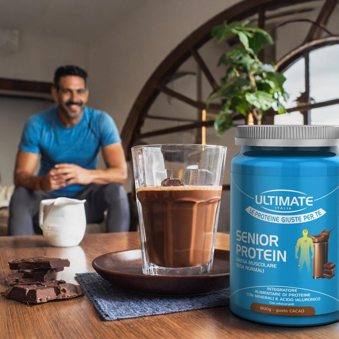 Integratore alimentare - SENIOR PROTEIN CACAO 600g - antiage 7/7