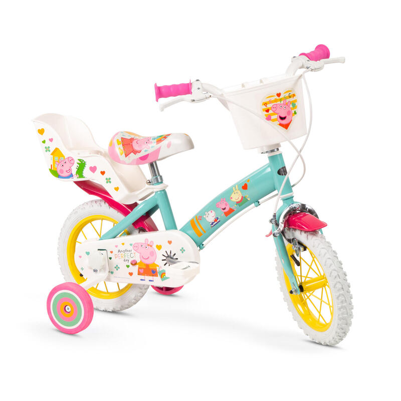 Bicicleta 14" Peppa Pig Verde Para Niños Edad Recomendada de 4 a 6 años