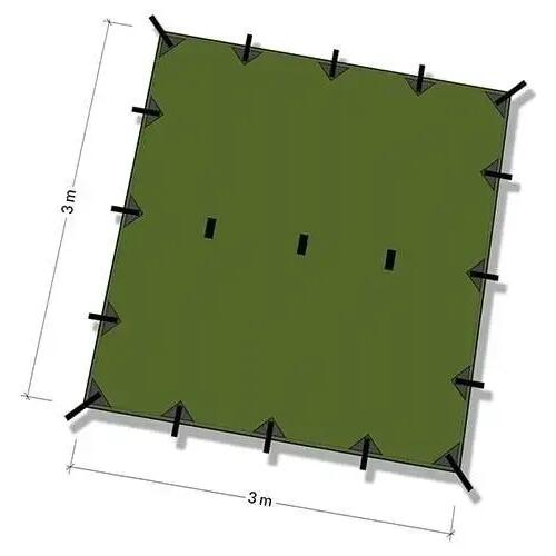 Палатка Tenda 3.5x3.5 Платно маслинено зелено DD Hammocks